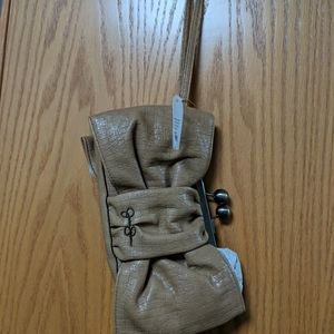 NWT Jessica Simpson wristlet in camel